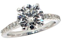 14k Gold 2.23 ct Round Lab Diamond Ring