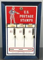 Vintage coin op U.S. postage stamp machine w/ key
