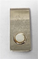 Paper Money Banknote Clip Mother of Pearl VTG