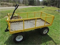 Yellow 4x2 Lawn Cart Steel