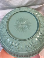 Vintage Turquoise made in america plastic bowl
