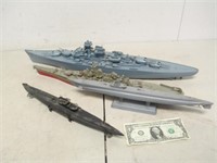 Lot of Vintage Ship Models - As Shown