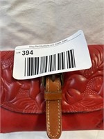 Patricia Nash Red Leather Embossed Purse - great