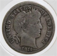 1911-D Barber Dime