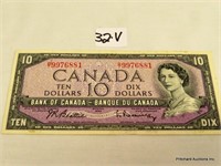 1954 Canadian Ten Dollar Bill