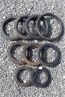 Ten Rare Medium Hard Rubber Tires - hard to find