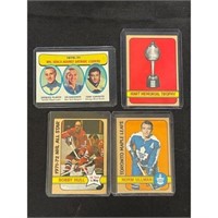 (4) 1970's Topps Hockey Stars/hof