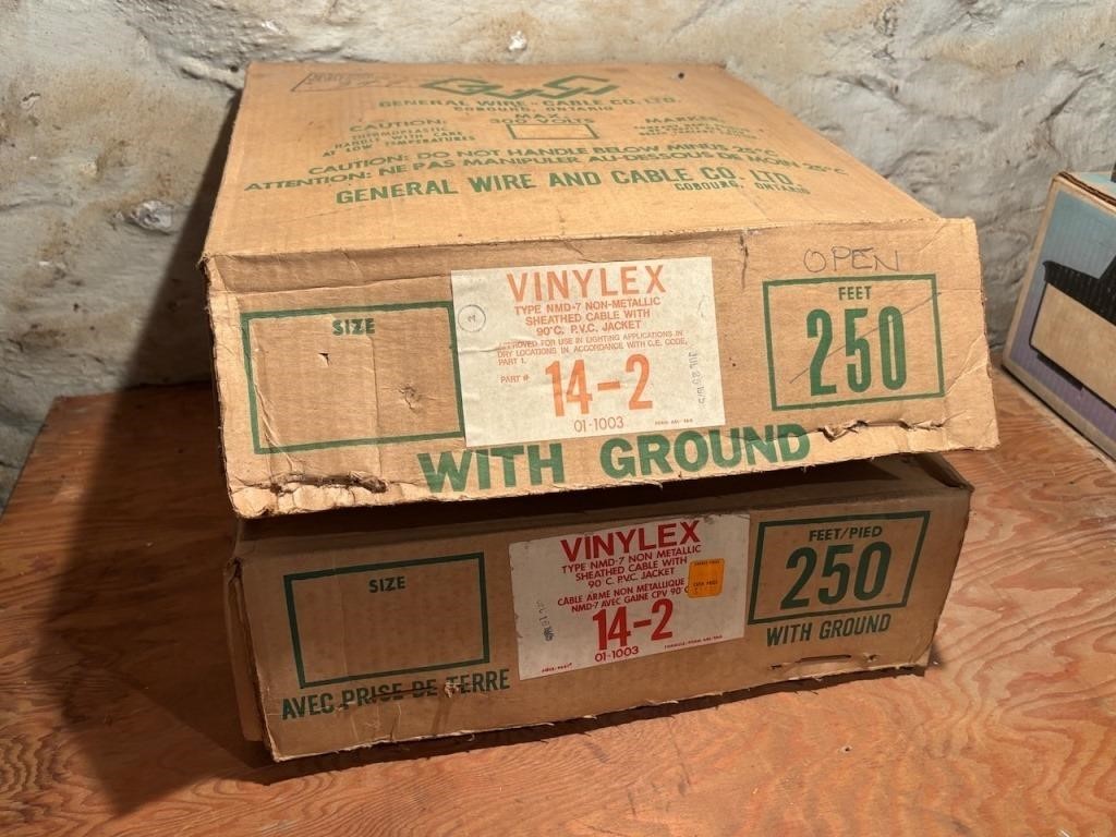 Two Boxes 14-2 Vinylex Cable