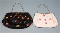 (2) Vintage Beaded & Embroidered Evening Bags