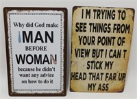 (2) 8"x12" One on God Made Man First & Your Point
