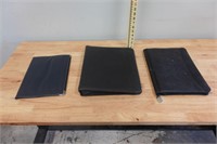 2 leather binder and other