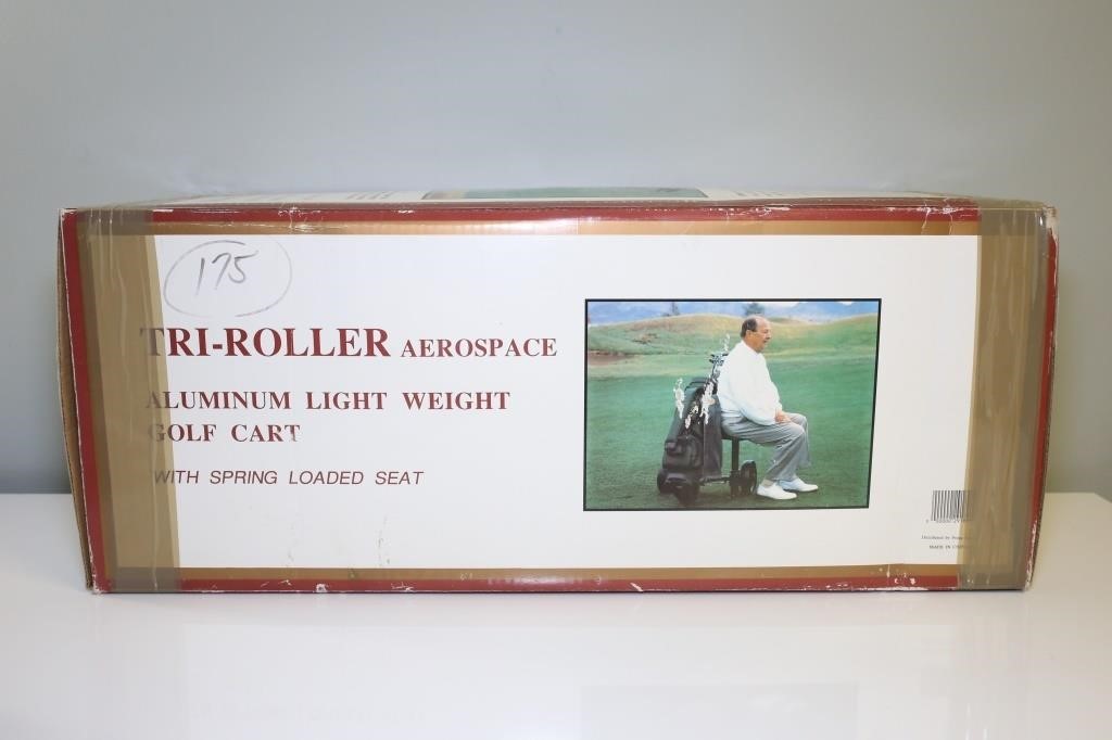 Tri-Roller Aluminum Golf Cart NIB