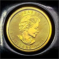 2021 Canada 1/10oz Gold $5 SUPERB GEM BU