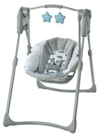 $147 - Graco Slim Spaces Compact Baby Swing in Gre