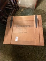 Burpee Seeds wooden box 18 x 15 by 12 inches tall