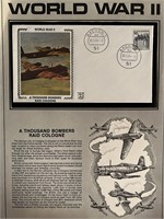 Thousand Bombers FDC. 3x6 inches
