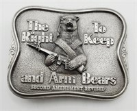 (NO) The Right to Keep and Arm Bears Belt Buckle