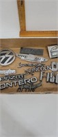 Lot of vehicle badges from various makers and