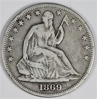 1869 Liberty Seated Half Dollar