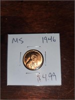 MS 1946 wheat penny