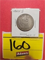 1864-S SITTING HALF