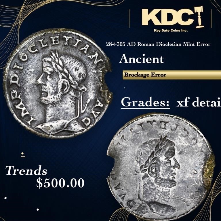 284-305 AD Roman Diocletian Mint Error Ancient Gra