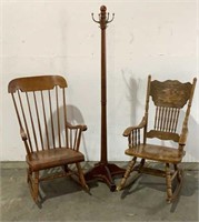 Rocking Chairs And Coat Rack