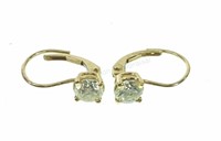 14k Yellow Gold & Diamond Earrings