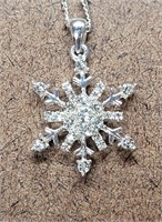 Winter Court Snowflake Pendant Necklace