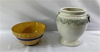1 Glass bowl, Pottery bowl