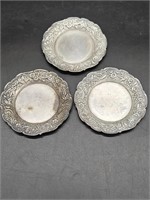 (3) Sterling Silver Coasters by S Kirk & Son