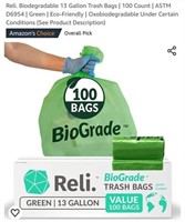 MSRP $20 13 Galloon Biodegradable Trash Bags