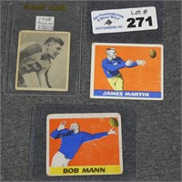 (3) 1948 Leaf & Bowman Football Cards