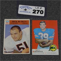 Dick Butkus & Larry Csonka Rookie Football Cards