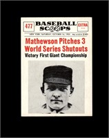 1961 Nu Card Scoops #477 Christy Mathewson NRMT+