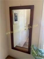 Farmhouse Style Wooden Wall Mirror