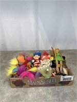 Troll dolls, Mickey Mouse plush toys and Tinker