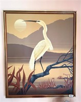 MCM Large Framed Heron Canvas by FRANCO