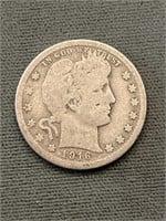 1916 D Barber Silver Quarter
