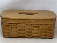 Longaberger long tissue basket with protector a