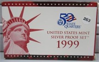 1999 Key Date US Mint Silver Proof Set.