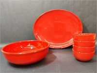 Fun Factory Waechtersbach Red Bowls Platter