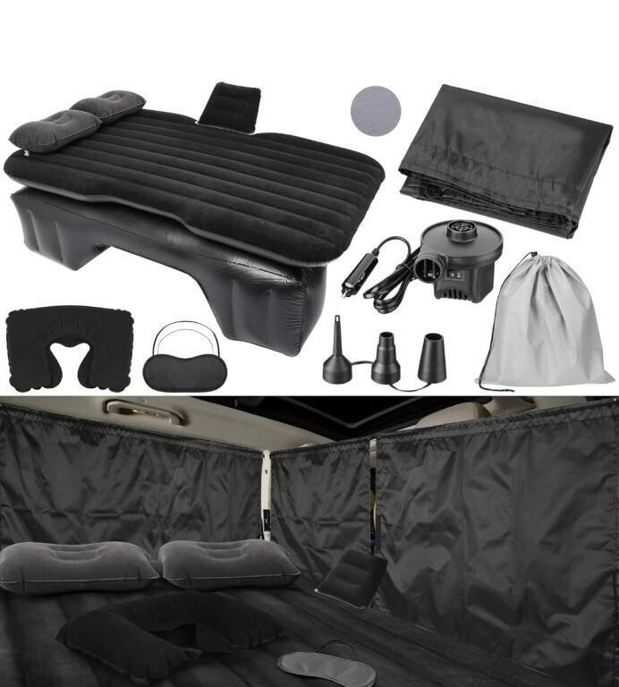 (31.1"L x 27"W - Black) Car Air Mattress BackSeat