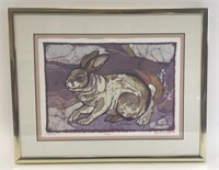 Small Print Titled "Hare” Signed by Carol Martin