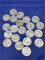 21 - Walking Liberty Quarters