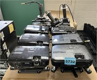 8 Epson Projectors Power Lite Assorted Models