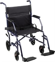 Carex Transport Wheelchair With 19 Inch Seat