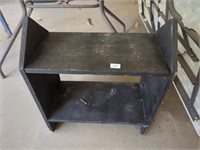 Small black wood shelf 22W 11D 25H