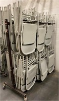 65 pcs - chairs on portable rack