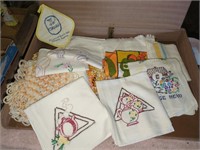 Handmad Linens- embroidered dish towels, latch